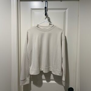 Athleta Seasoft Cream Bone Crewneck Sweatshirt